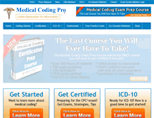 Tablet Screenshot of medicalcodingpro.com